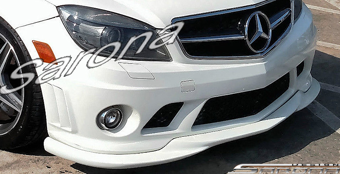 Custom Mercedes C Class  Sedan Front Lip/Splitter (2008 - 2011) - $325.00 (Part #MB-037-FA)